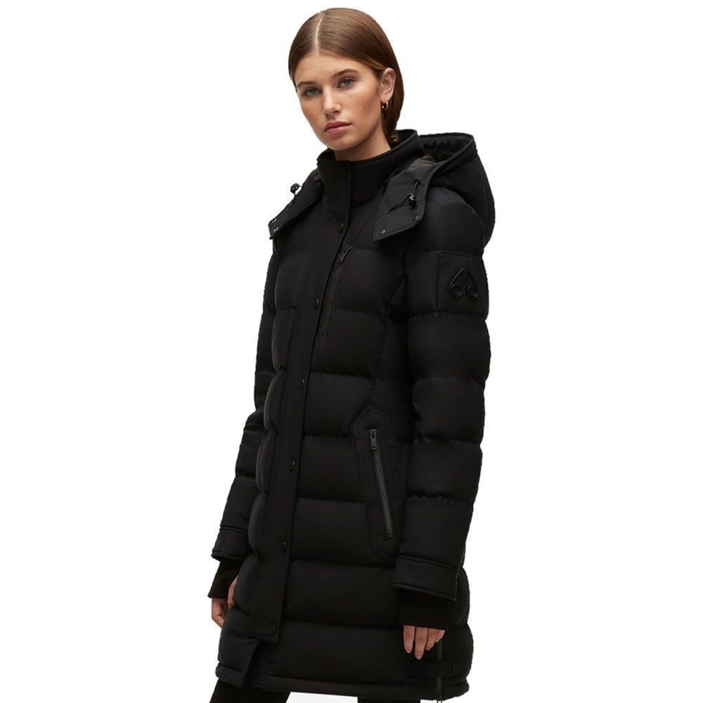 MOOSE KNUCKLES COLFAX ULTRA-WARM PARKA COAT IN BLACK